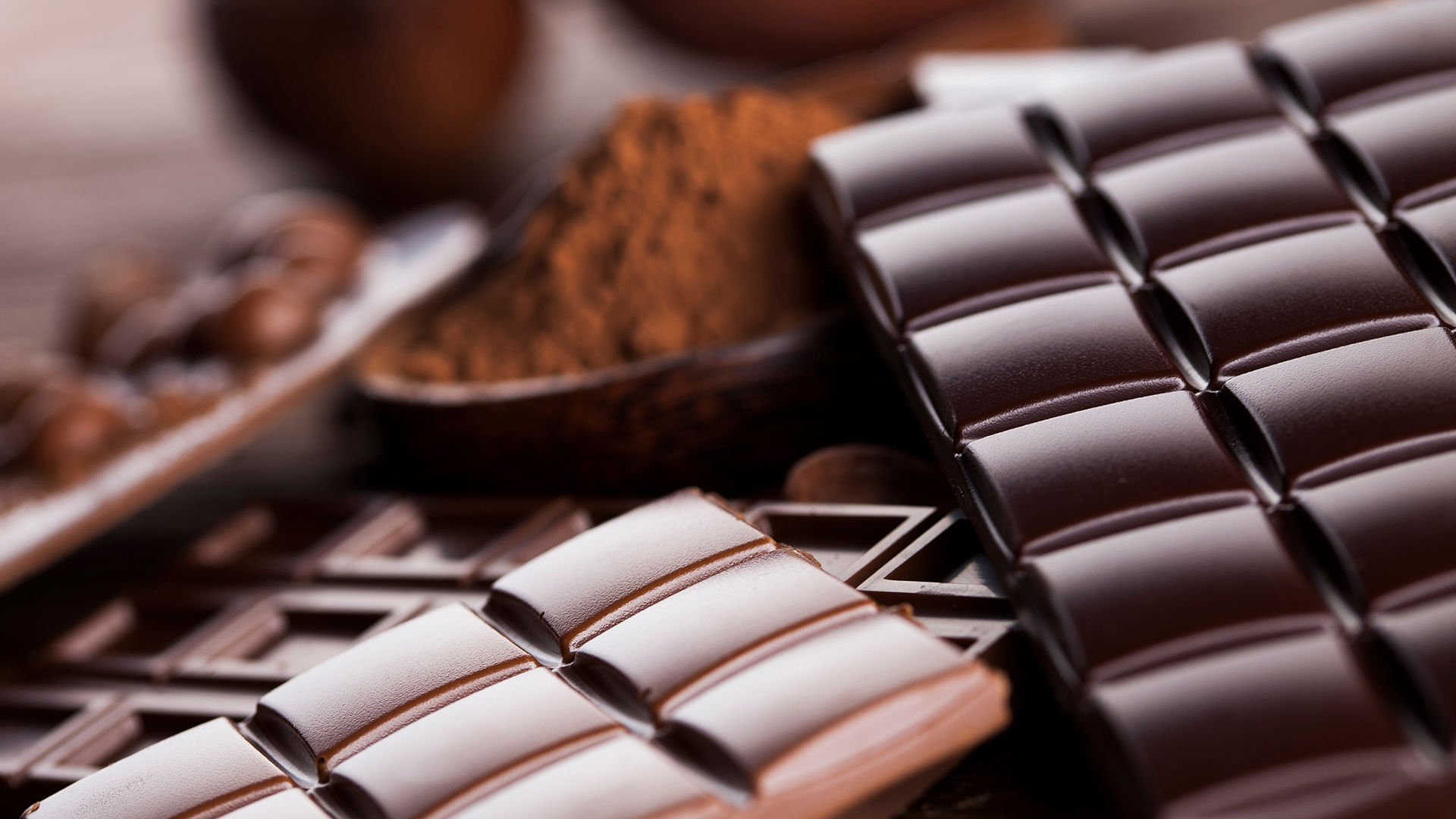 Selection of chocolate bars